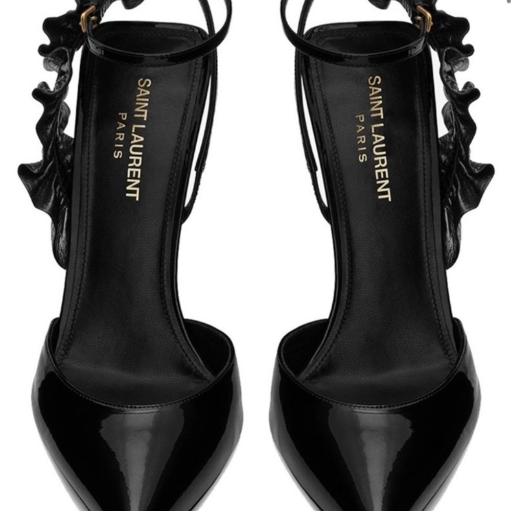 Saint Laurent Glossy Black Heels - Picture 4 of 7